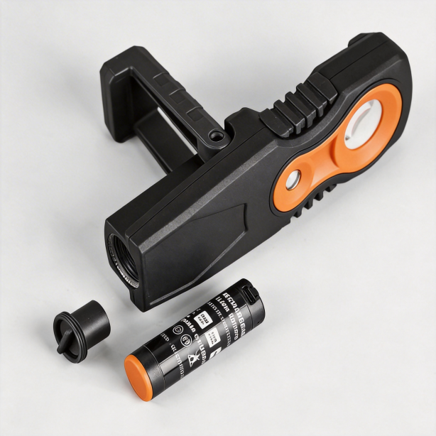 Compact Dual Beam Work Light 1000 Lumens Replaceable Cell Strong Magnetic Base Portable Bracket Build