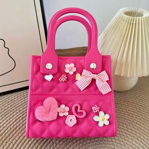 2025 dernières filles mignonnes décor noeud <span class=keywords><strong>EVA</strong></span> plage été Logo personnalisé Silicone perle sacs fourre-tout pour femmes sacs à main et sacs à main pour dames - Product Image 5