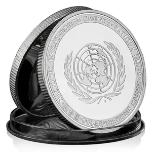 United Nations Security Council Collectible Silver Plated Souvenir Coin Irene Pattern Collection Art Copy Commemorative Coin