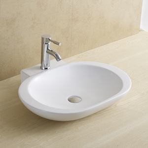 Lavabo Redondo de Cerámica para Baño, Diseño Artístico en Color - Product Image 5