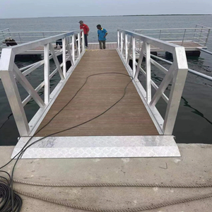 Pasarela de uso de dique <span class=keywords><strong>flotante</strong></span> con pasamanos de grado marino 6061 T6 Rampas de aluminio Pasarelas Escaleras - Product Image 1