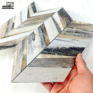 Chevrons bricolage mosaïque carrelage métal peler et coller mur cuisine carrelage aluminium auto-adhésif mosaïque - Product Image 5