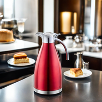Bouilloire isotherme 2L en acier inoxydable à double paroi, vente en gros d'usine, théière et cafetière manuelle avec poignée, flasque thermique domestique pour maintenir au chaud