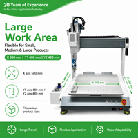 Deuxième machine de distribution de colle de bureau à double axe CE certifiée, haute précision ±0,025 mm, 4 axes, d'un fabricant avec 20 ans d'expérience