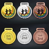 Medallas de Acero Inoxidable Personalizadas, Trofeo de Alta Calidad, Medalla de Maratón de Metal, Premio Deportivo con Cinta