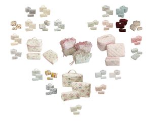 กระเป๋าจัดระเบียบของใช้ในห้องน้ำลายดอกไม้ผ้านุ่มเป็นมิตรต่อสิ่งแวดล้อม - Product Image 5