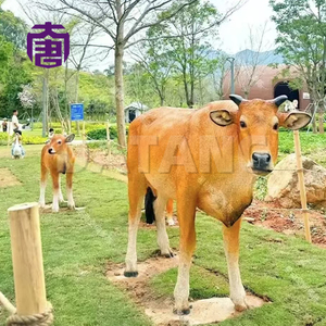 Customized Ip65 Waterproof 3d Cow Led Light Pvc Resin Fiberglass Body For Park Displays Lawn Lighting Festival Decor For Ramadan - Product Image 1
