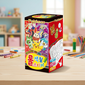 Livre de coloriage autocollant Pokémon en papier coréen pour enfants, activité créative, dessin animé, peinture DIY, cadeau éducatif, vente en gros pour enfants - Product Image 2