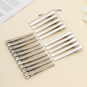 200pcs <strong>Silver</strong> Gold Slim Alligator Hair <strong>Clip</strong> 6cm Prong Hairpin Wholesale Barrettes for Kids DIY Grip Headwear Crafts - Product Image 2