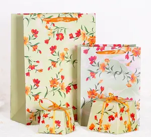Изысканный и красочный индивидуальный дизайн мелованная бумага косметичка бесплатный дизайн подарочный бумажный пакет упаковка