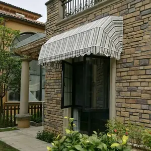 Садовый тент, навес на дверь во французском стиле, наружный алюминиевый голландский навес, ширина 6 м, полиэфир или акрил с белым порошковым покрытием
