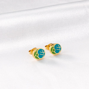 ต่างหูดีไซน์ใหม่ รูปผ<span class=keywords><strong>ล</strong></span>ไม้แ<span class=keywords><strong>ล</strong></span>ะผัก ชุบทอง 18K สแตนเลสคุณภาพสูง น่ารัก เหมาะสำหรับเด็ก - Product Image 4