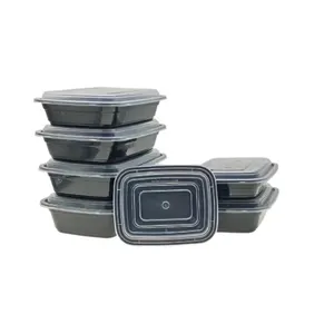 Gitmek için restoran yiyecek kutusu dikdörtgen plastik tek gıda paket servisi olan konteyner