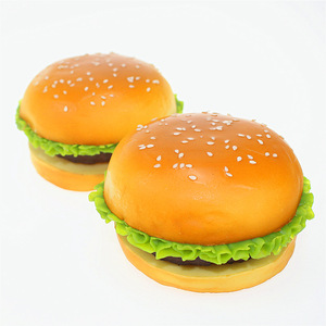 Jincan 6,5 cm Pendentif en PU à rebond lent, simulation de pain au sésame KFC, jouet de décompression à pétrir, décoration unisexe pour garçons et filles - Product Image 1