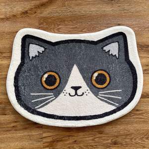 Alfombra de Entrada de Felpa con Estampado de <span class=keywords><strong>Gato</strong></span>, Suave, Imitación Cachemira, Ecológica, Fácil de Limpiar, para Dormitorio, Decoración del Hogar - Product Image 6