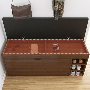 <span class=keywords><strong>Scarpiera</strong></span> in Legno Bianca ModHomi con Ante a Ribalta e Seduta Imbottita in Pelle per Spazi Ridotti Arredamento Appartamento Hotel - Product Image 4