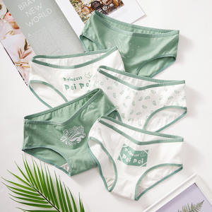 Braguitas de Algodón Cómodas y Transpirables de Cintura Media para Niñas, Estampado Japonés Bonito, Talla Grande, Estilo Boxer para Estudiantes - Product Image 1