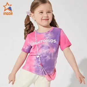 Ingor OEM Design Custom Tie Dye Shirt Baby Children Kids T-Shirts Girls Boys T Shirts