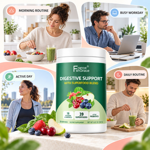 Complément alimentaire en gros Shecome pour le soutien digestif, mélange vert avec probiotiques en poudre pour le soutien digestif - Product Image 2