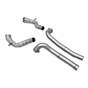Collecteur d'échappement OEM Boska pour Mercedes Benz AMG GT GTS C190 4.0T V8 Biturbo 2015-2023 en acier inoxydable, échappement à flux libre - Product Image 1