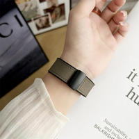 Bracelet de montre intelligente en cuir PU de haute qualité 18/20/22 mm avec fermoir magnétique en silicone