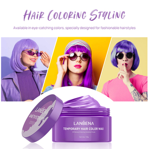 LANBENA - Tinte Temporal para el Cabello al por Mayor, Cera para Peinar para Hombres, Color Morado Amatista - Product Image 3