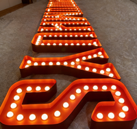 Lettres lumineuses Marquee, enseignes lumineuses LED, numéros lumineux Marquee pour éclairage nocturne, lampe de Noël, décoration de fête d'anniversaire, décoration de mariage