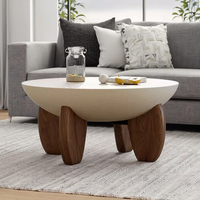 Table basse italienne minimaliste moderne en bois massif Table centrale convertible pour salle à manger et salon Ensemble silencieux pour café