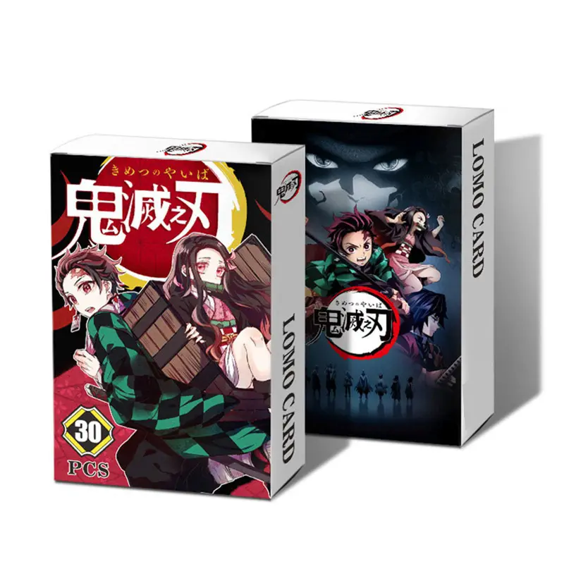 30 pz/set messaggio di carta periferiche Hokage Haikyuu Jujutsu Kaisen biglietto di auguri Anime Demon Slayer Lomo Card