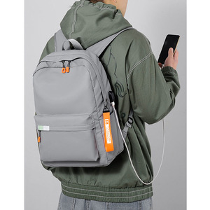 Custom Waterproof Polyester Casual Sports <b>Backpack</b> Zipper USB Port 36-<b>55L</b> Capacity-Men's Leather Film Laptop <b>Backpack</b> for Travel - Product Image 6