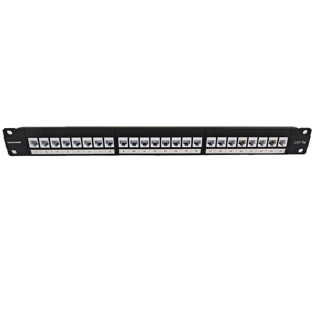 Best Price & Premium Quality 19" 1U 24-port Category 5e Modular Unshielded Patch Panel for Data Center Rack Mount Network Wiring
