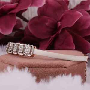 Moissanite Round Cut Chain Link Bracelet 925 Sterling Silver Plated Hip Hop Style Trendy Unisex Jewelry Gift for Birthday - Product Image 4