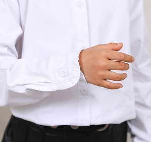 Filles Rond À Volants Col Blanc Chemises D'école Chemisier - Product Image 5