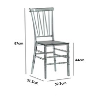 PurelyFeel mariage transparent pc acrylique chaise fourche chaise arrière hôtel salle de bal en plastique princesse cristal chaise de salle à manger