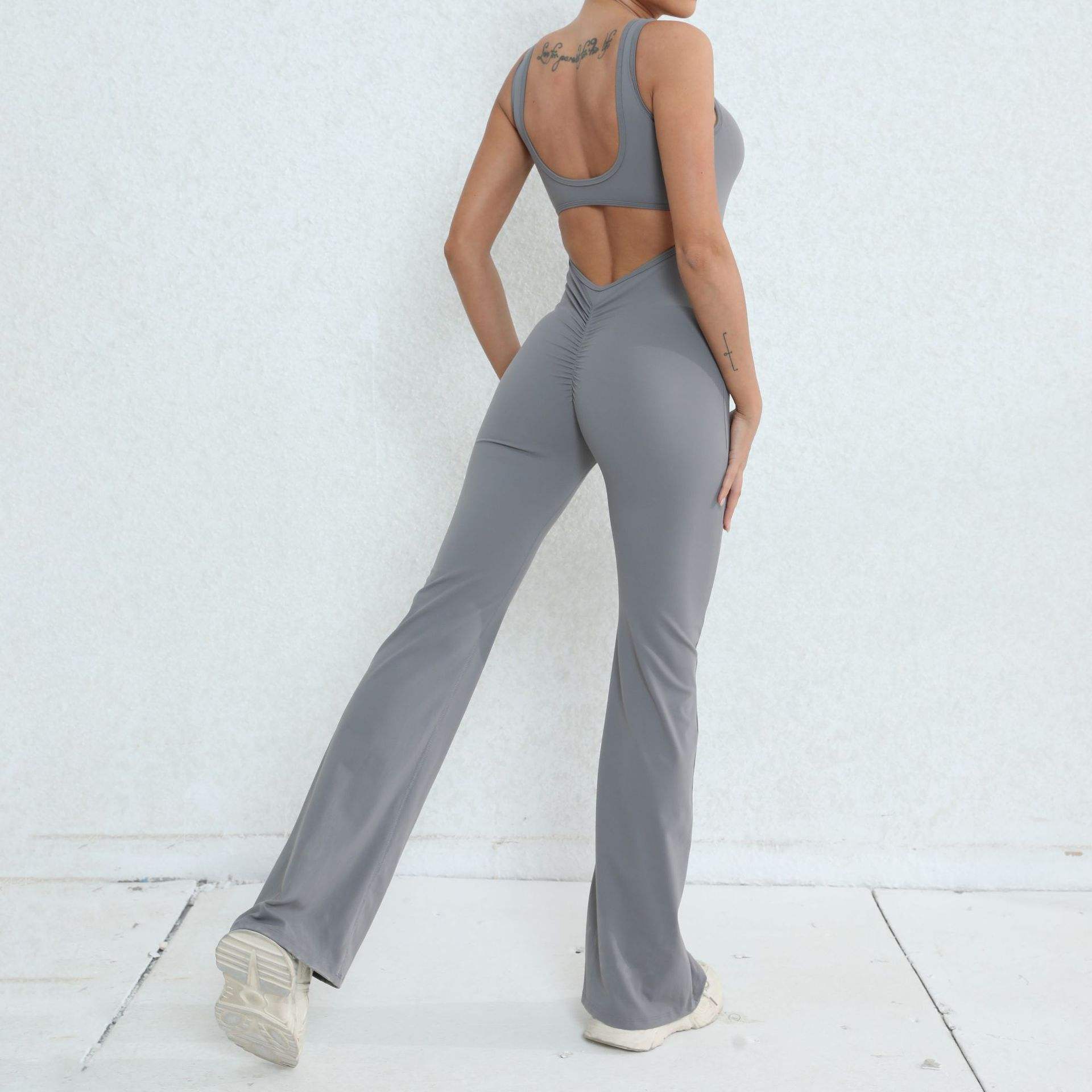 grey long jumpsuit
