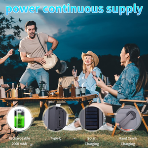 Hot Selling 2000mAh Emergency Hand Crank Portable Radio AM FM NOAA Flashlight For Emergencies Hot Selling Solar Powered Radio - Product Image 6