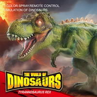 Jouet robot dinosaure T-Rex RC en gros avec 7 couleurs, pulvérisation de brume, lumière LED, son et tête oscillante, jouet électronique pour garçons et enfants