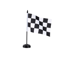 Drapeau de table mini à carreaux en polyester écologique, promotionnel et économique, pour événements sportifs, festivals et célébrations, avec impression numérique