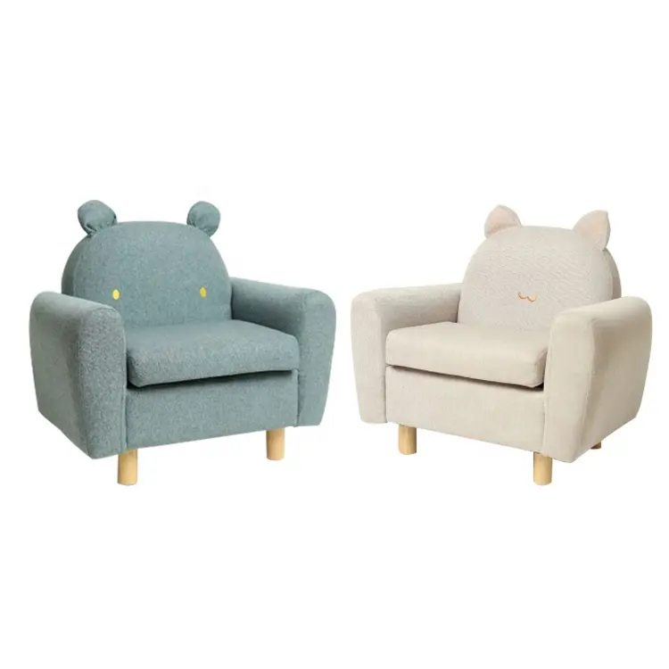 Factory price Kids Furniture Sellers Blue fabric animal shape Kids Flip Out Sofa