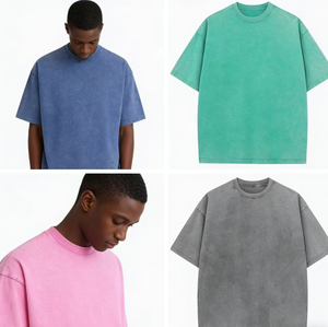 Camisetas Extra Grandes con Logo Personalizado OEM, Estampado Gráfico de Anime con Lavado Ácido, Camiseta Vintage de Algodón Grueso <span class=keywords><strong>para</strong></span> Hombre - Product Image 2