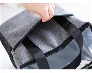 Sac isotherme pour déjeuner en tissu Oxford doux, sac de pique-nique thermique isolé avec bandoulière réglable - Product Image 2