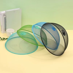 Housses alimentaires réutilisables en maille PP écologiques pour pique-nique en extérieur avec poignée en plastique, rondes et rectangulaires, anti-mouches et anti-poussière - Product Image 2