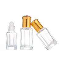 Flacon de parfum en verre rechargeable mini et petit format (3ml, 6ml, 9ml, 12ml) au design élégant, avec bille roll-on pour huile de massage corporel, sérum et attar