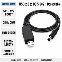 Küçük Ev Aletleri, Router, Optik Modem için USB'den DC 5V - 12V Güç Adaptörü, DC Güç Kablosu