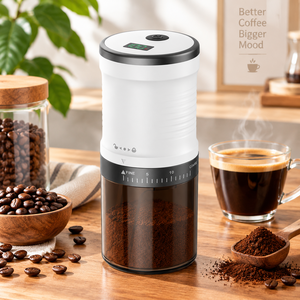 Molinillo de Café Eléctrico Portátil con Pantalla Digital, Recargable, para Hogar, Oficina y Viajes - Product Image 1