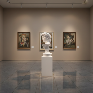 Buste d'Apollon romain en marbre blanc, fait à la main, design traditionnel, surface polie, pour villa, objets de collection d'art - Product Image 6