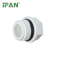 IFAN DIN 8077/8078 Blanc Gris 1/2" 3/4" Raccords de tuyauterie PPR à filetage mâle pour matériaux de plomberie