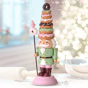 Estatua de decoración navideña personalizada, figurita de croquemche Che de resina, de poliresina <span class=keywords><strong>donut</strong></span>, sombrero de <span class=keywords><strong>donut</strong></span>, figura de soldado caramelo, cascanueces - Product Image 5