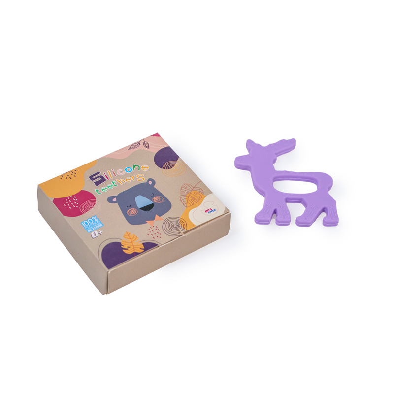 2022 Лидер продаж, Amazon, Детский Рождественский подарок, олень, силиконовая деревянная детская игрушка-прорезыватель, не содержит Бисфенол А, силиконовое кольцо для прорезывания зубов, детский Прорезыватель