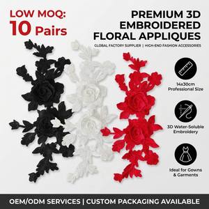 Patchs brodés 3D personnalisés en gros, appliques DIY, mode bohème, <span class=keywords><strong>d</strong></span>écoration de vêtements de mariage, <span class=keywords><strong>robe</strong></span>, sac à dos, sac - Product Image 1